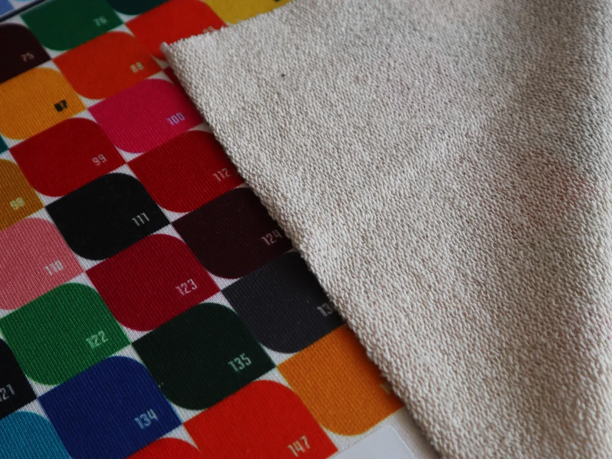 DJT Three Ply Fleece — fabric with its digital print colour card